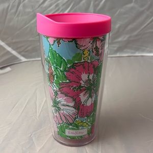 Lilly Pulitzer BPA Free Insulated Floral Hot/Cold Cup with Hot Pink Lid